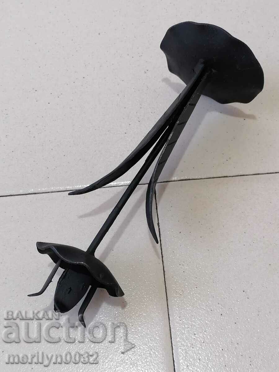 Old wrought iron candlestick lamp with price 34.00 BGN | € 17.38 Old wrought iron candlestick lamp with price 34.00 BGN | € 17.38