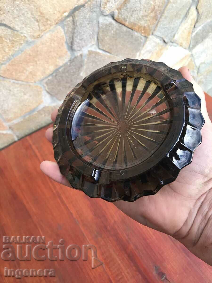 Auction THICK GLASS ASHTRAY EMBOSSED FROM THE 70'S Auction THICK GLASS ASHTRAY EMBOSSED FROM THE 70'S