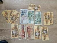 Banknotes Bulgaria lev leva 100,200,500,2000
