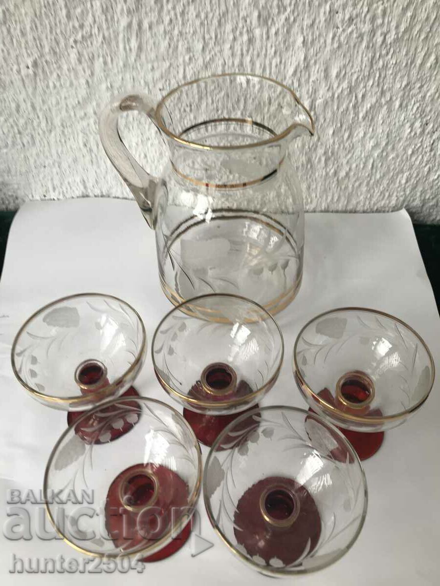 Jug and cups - engraved, with price 89.95 BGN | € 45.99 Jug and cups - engraved, with price 89.95 BGN | € 45.99