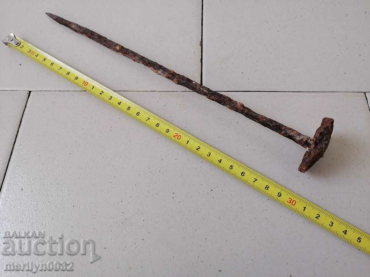 Old huge nail, wrought iron - 5 Old huge nail, wrought iron - 5