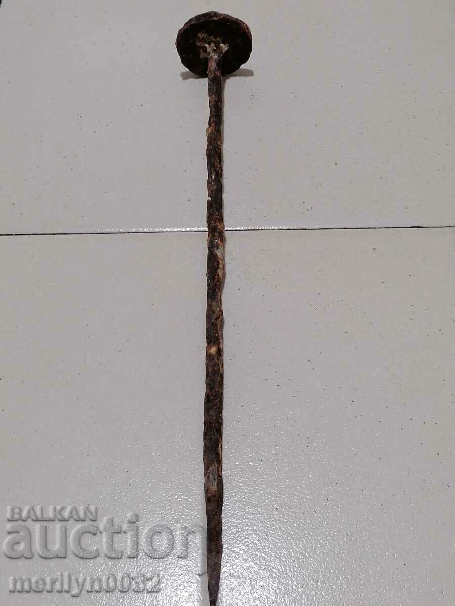 Old huge nail, wrought iron - 6 Old huge nail, wrought iron - 6