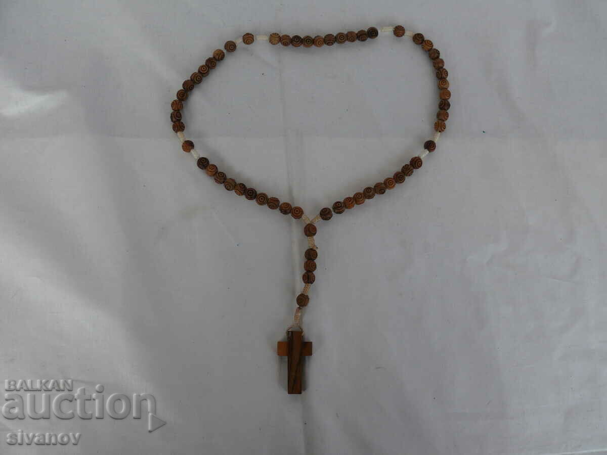 Interesting rosary necklace pendant Catholic #1860