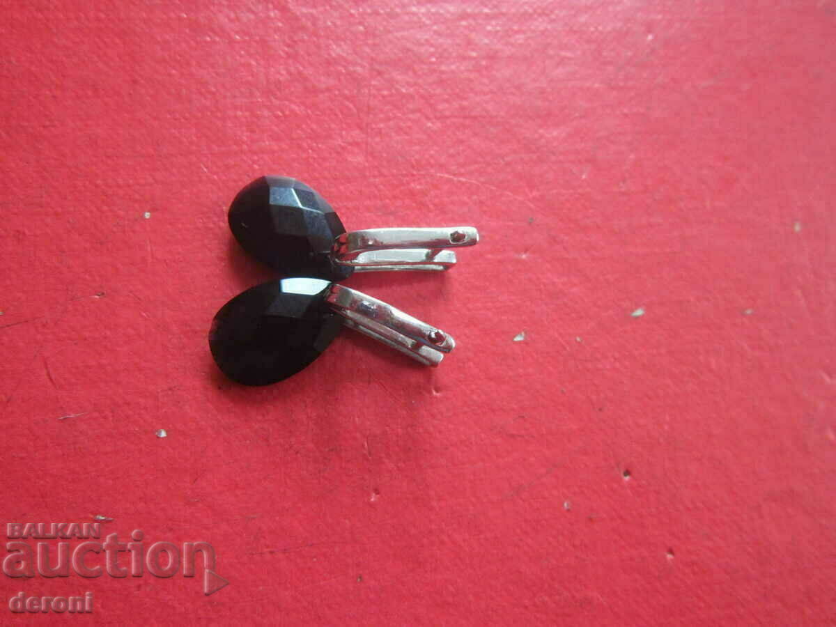 Auction  Unique silver earrings earrings 925 dark blue stones