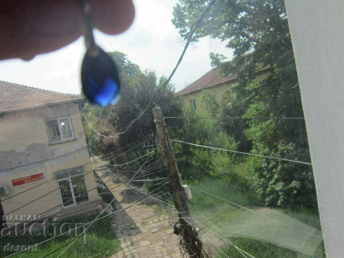 Unique silver earrings earrings 925 dark blue stones - 5