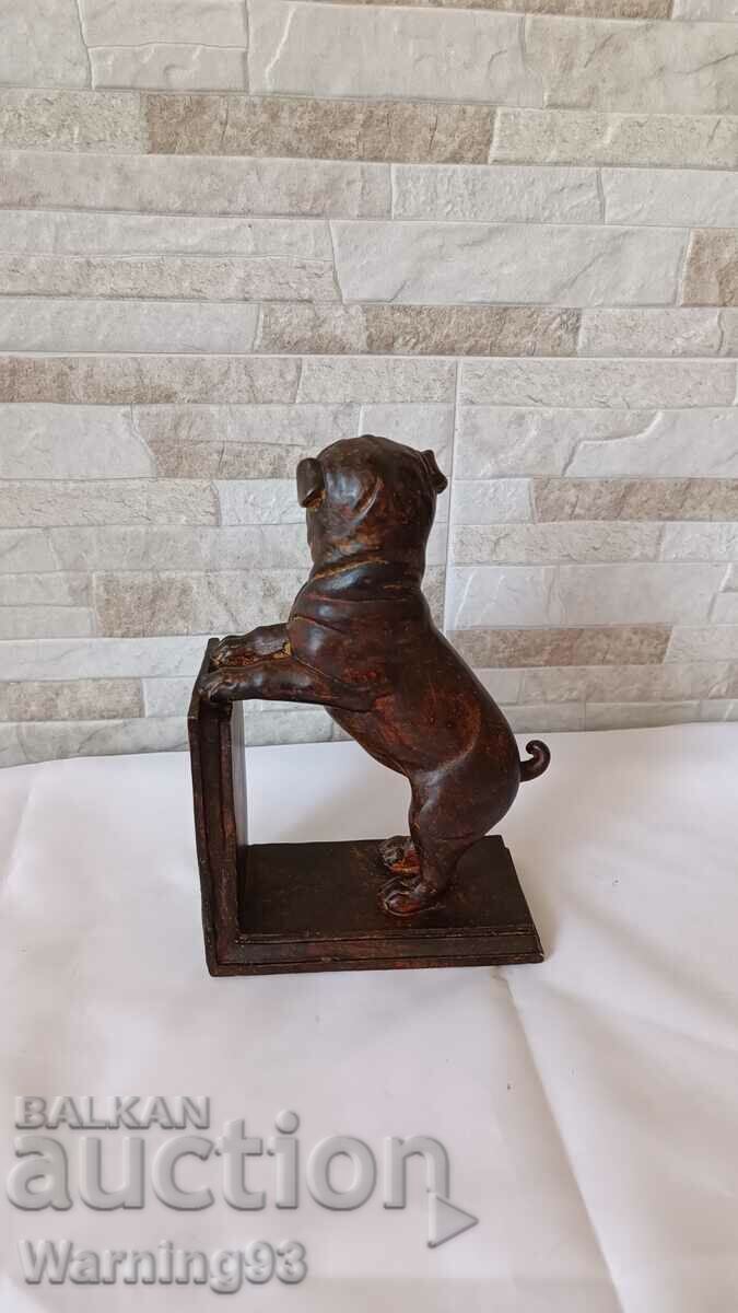 Raft vechi / suport de cărți - câine - buldog francez - 5
