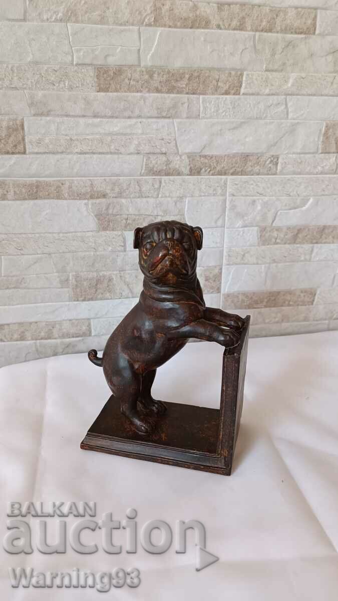 Raft vechi / suport de cărți - câine - buldog francez - 6