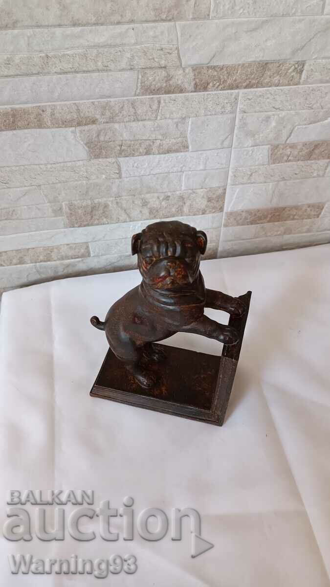 Raft vechi / suport de cărți - câine - buldog francez - 7