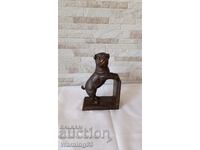 Old rack / bookend - dog - French bulldog