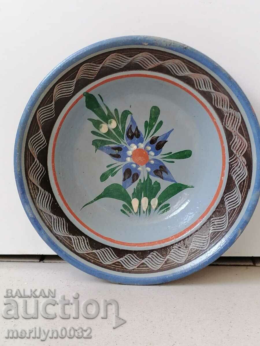 Bulgarian ceramic plate panitsa ceramics