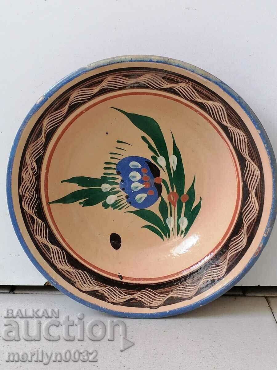 Bulgarian ceramic plate panitsa ceramics