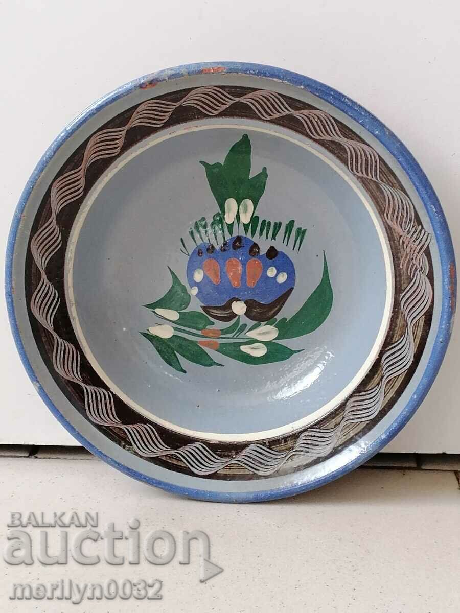 Bulgarian ceramic plate panitsa ceramics