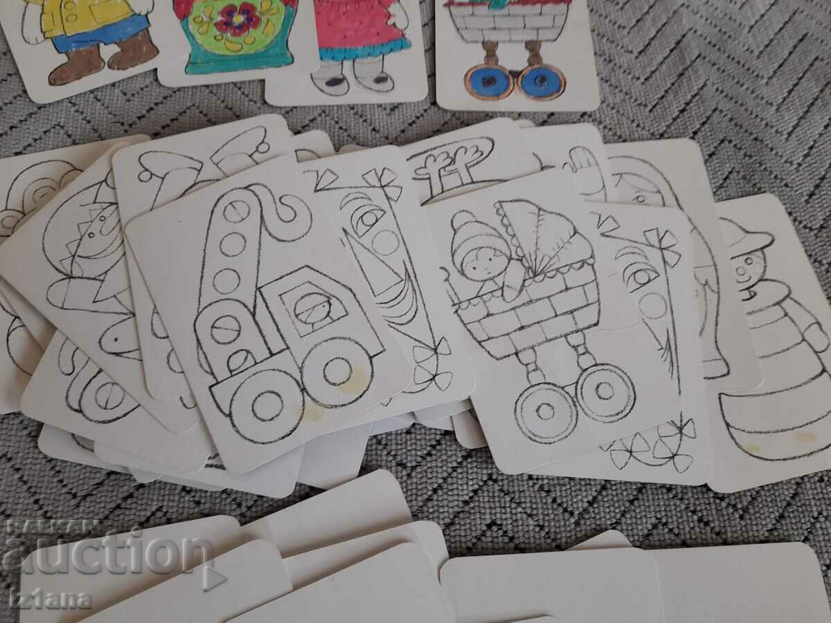 Old children's playing cards - 5 Old children's playing cards - 5