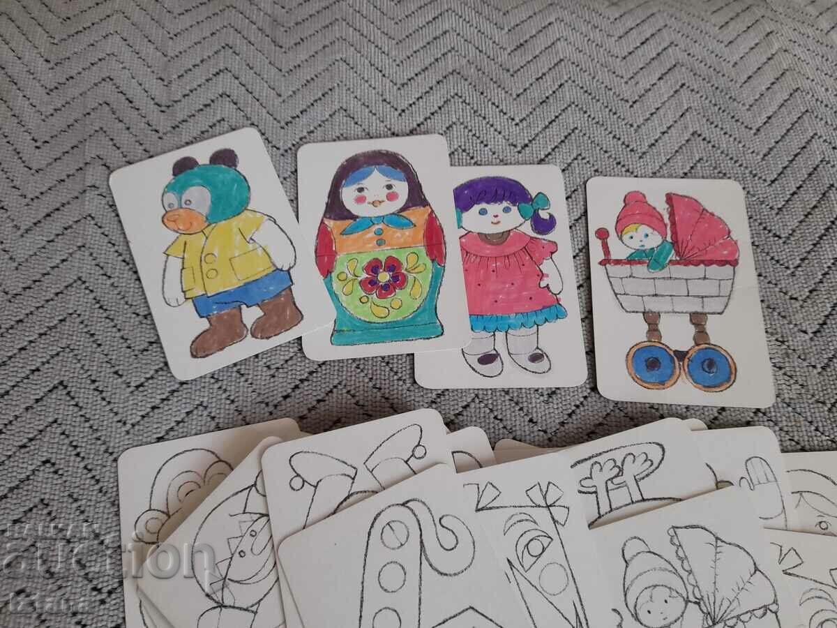 Old children's playing cards - 6 Old children's playing cards - 6