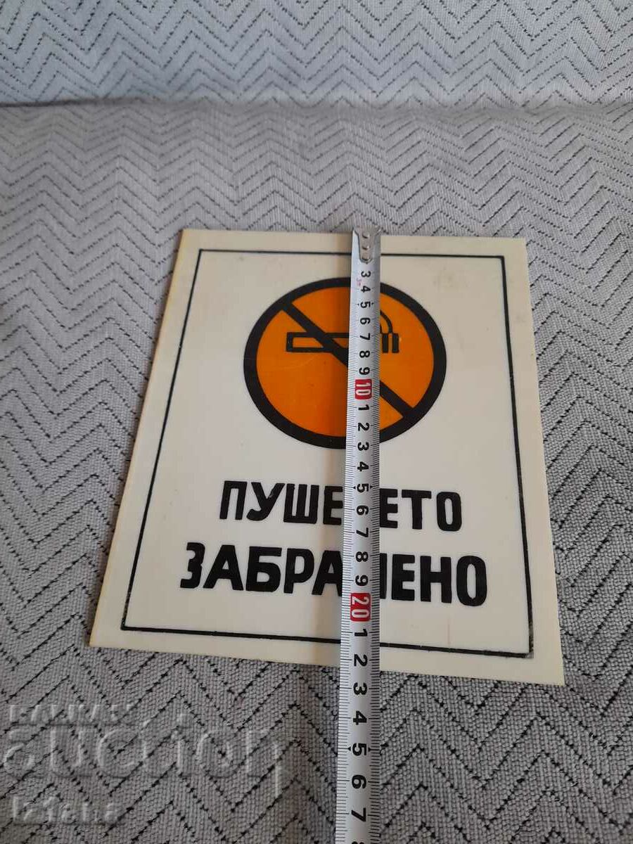 Auction Old No Smoking sign Auction Old No Smoking sign