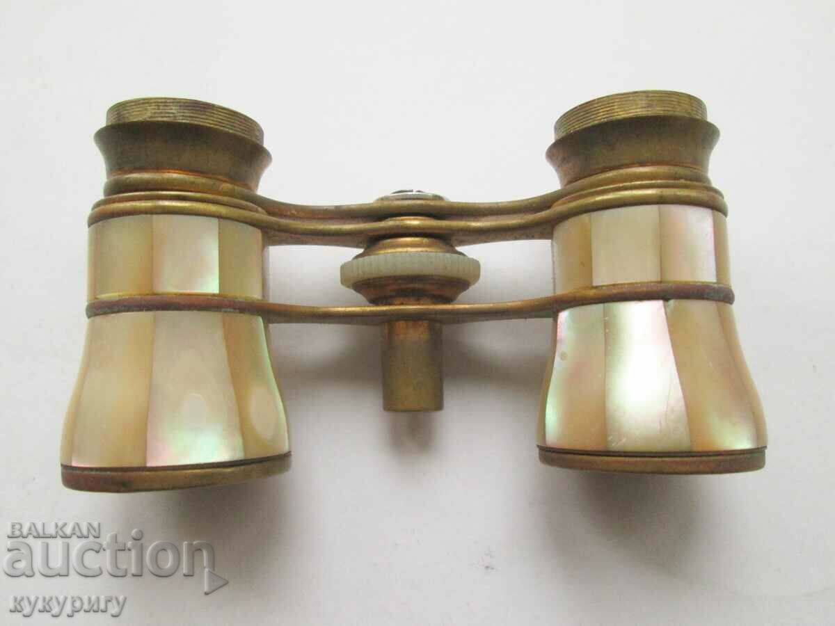 Old mother of pearl theater binoculars mother of pearl binoculars - 6