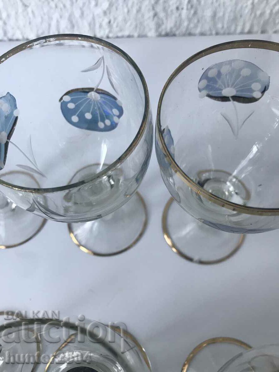 Cups-6 pcs., colored, engraved, USSR, 13/6 cm with price 32.95 BGN | € 16.85 Cups-6 pcs., colored, engraved, USSR, 13/6 cm with price 32.95 BGN | € 16.85