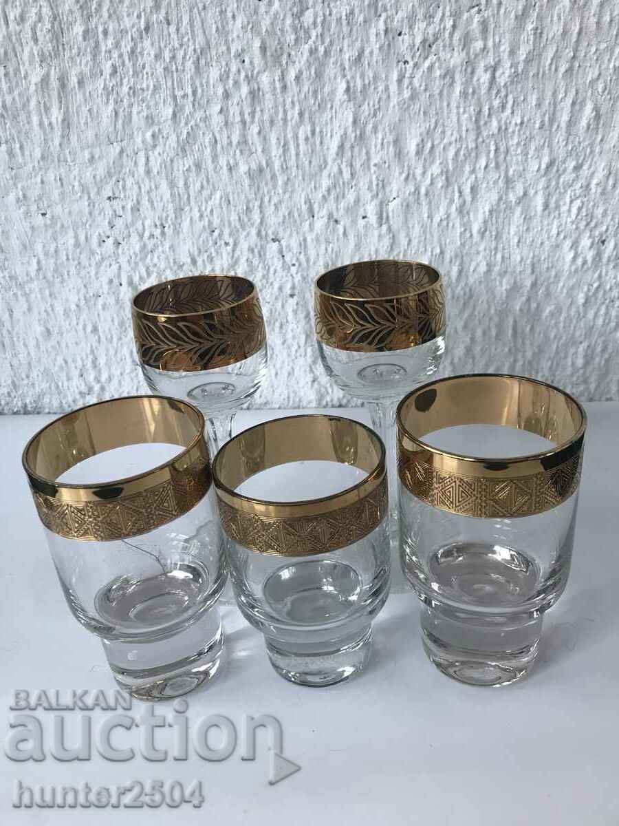 Glasses -, various, 5 pieces