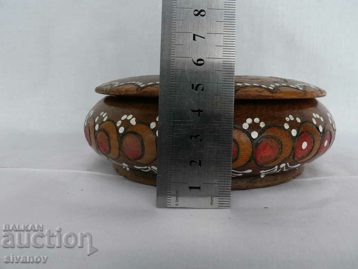 Interesting old wooden jewelry box #1974 - 7 Interesting old wooden jewelry box #1974 - 7