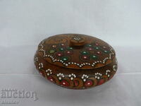 Interesting old wooden jewelry box #1974