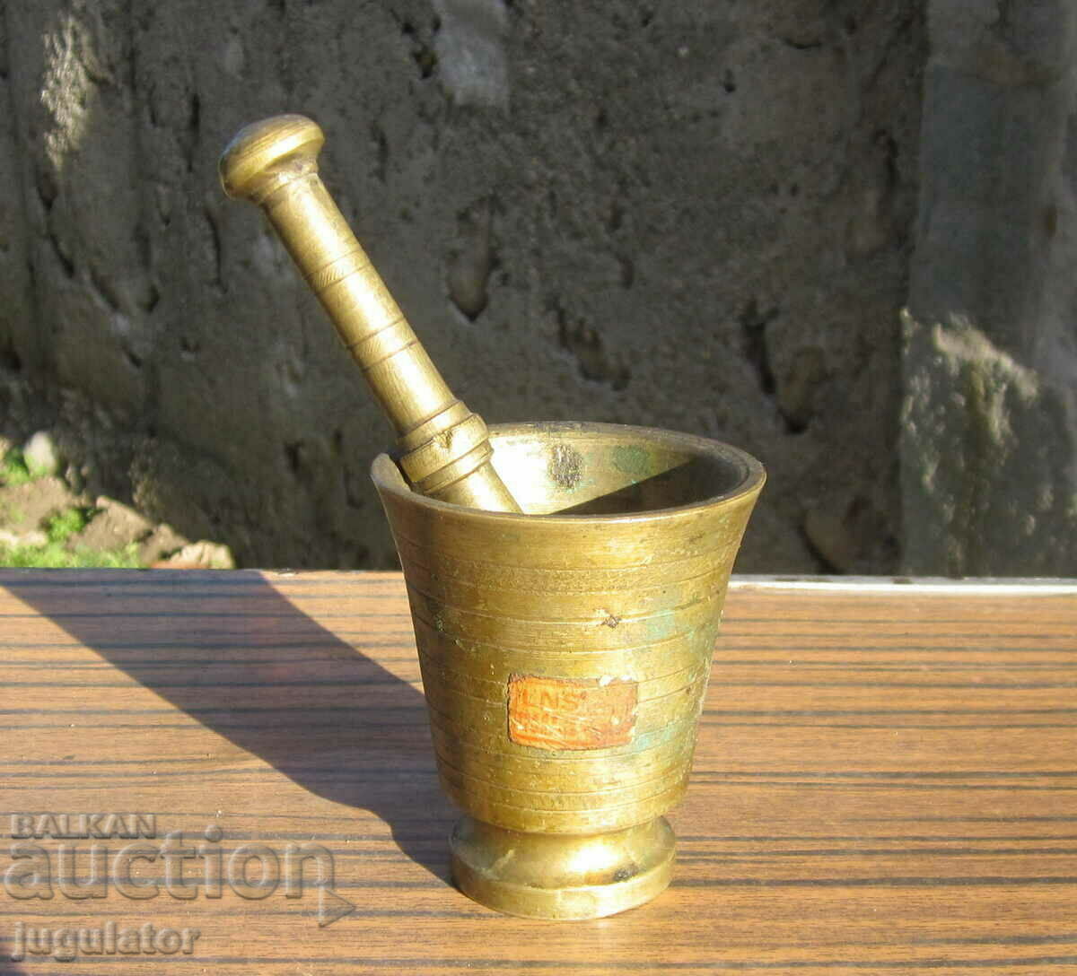 antique small bronze pestle mortar and pestle