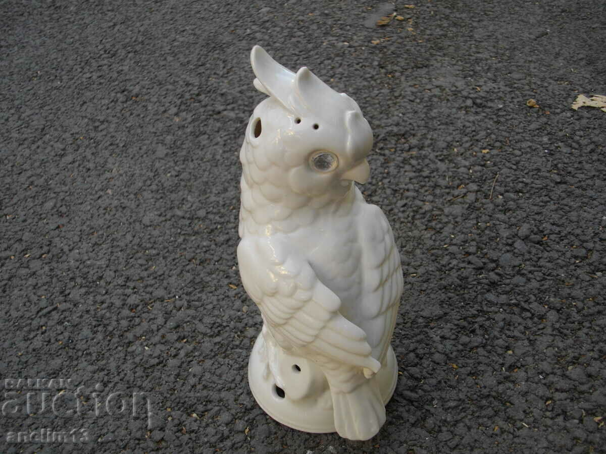 Auction OLD PORCELAIN NIGHT LAMP PARROT BODY Auction OLD PORCELAIN NIGHT LAMP PARROT BODY