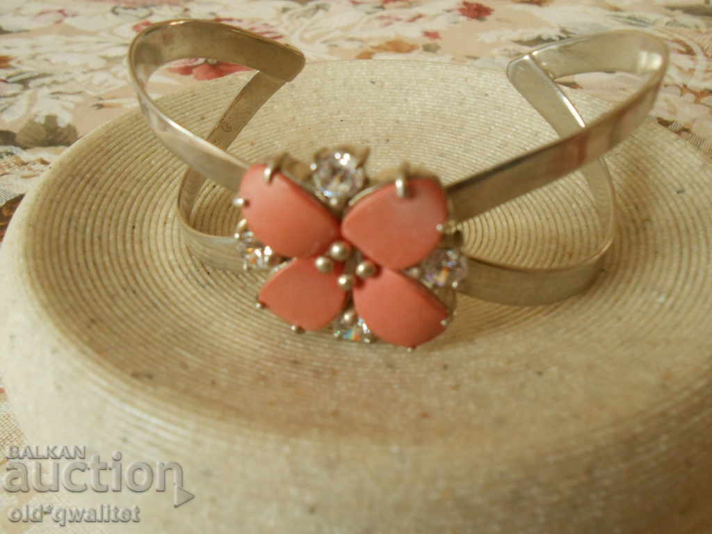 SILVER BRACELET, with interesting accents, 925 SILVER - 6 SILVER BRACELET, with interesting accents, 925 SILVER - 6