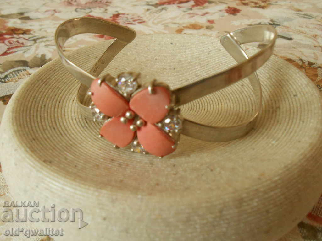 SILVER BRACELET, with interesting accents, 925 SILVER - 7 SILVER BRACELET, with interesting accents, 925 SILVER - 7