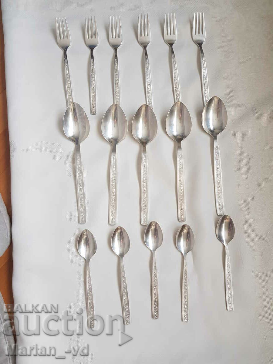Russian silver plated cutlery with price 80.00 BGN | € 40.90 Russian silver plated cutlery with price 80.00 BGN | € 40.90