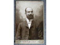 Сливен портретна фотография стара снимка твърд картон