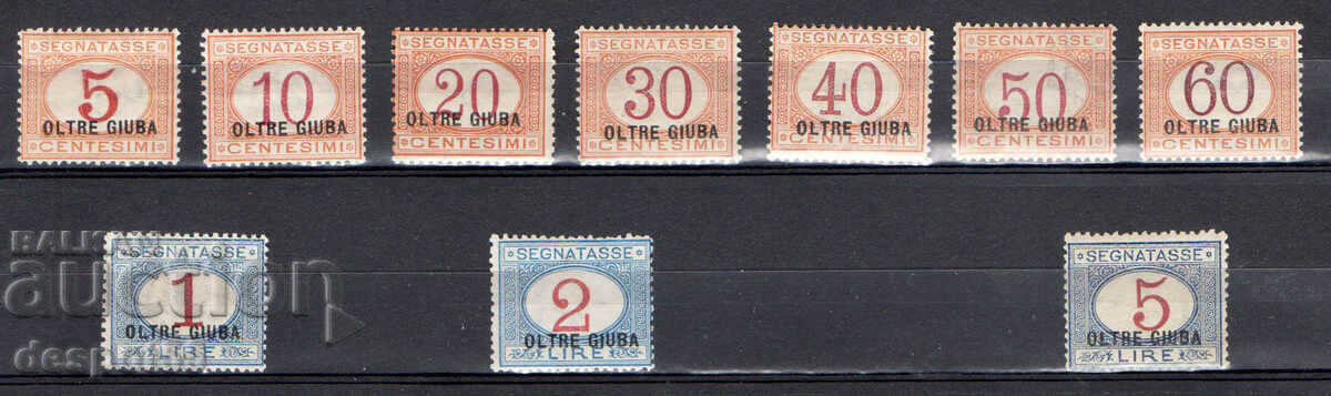 1925. Ιταλικές αποικίες - Oltre Giuba. Ταχυδρομικά έξοδα.