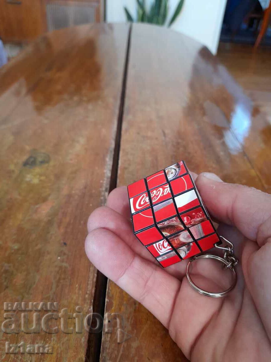 Old key ring, Coca Cola stacking cube, Coca Cola - 5 Old key ring, Coca Cola stacking cube, Coca Cola - 5