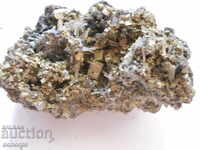 Mountain crystal in pyrite and galena