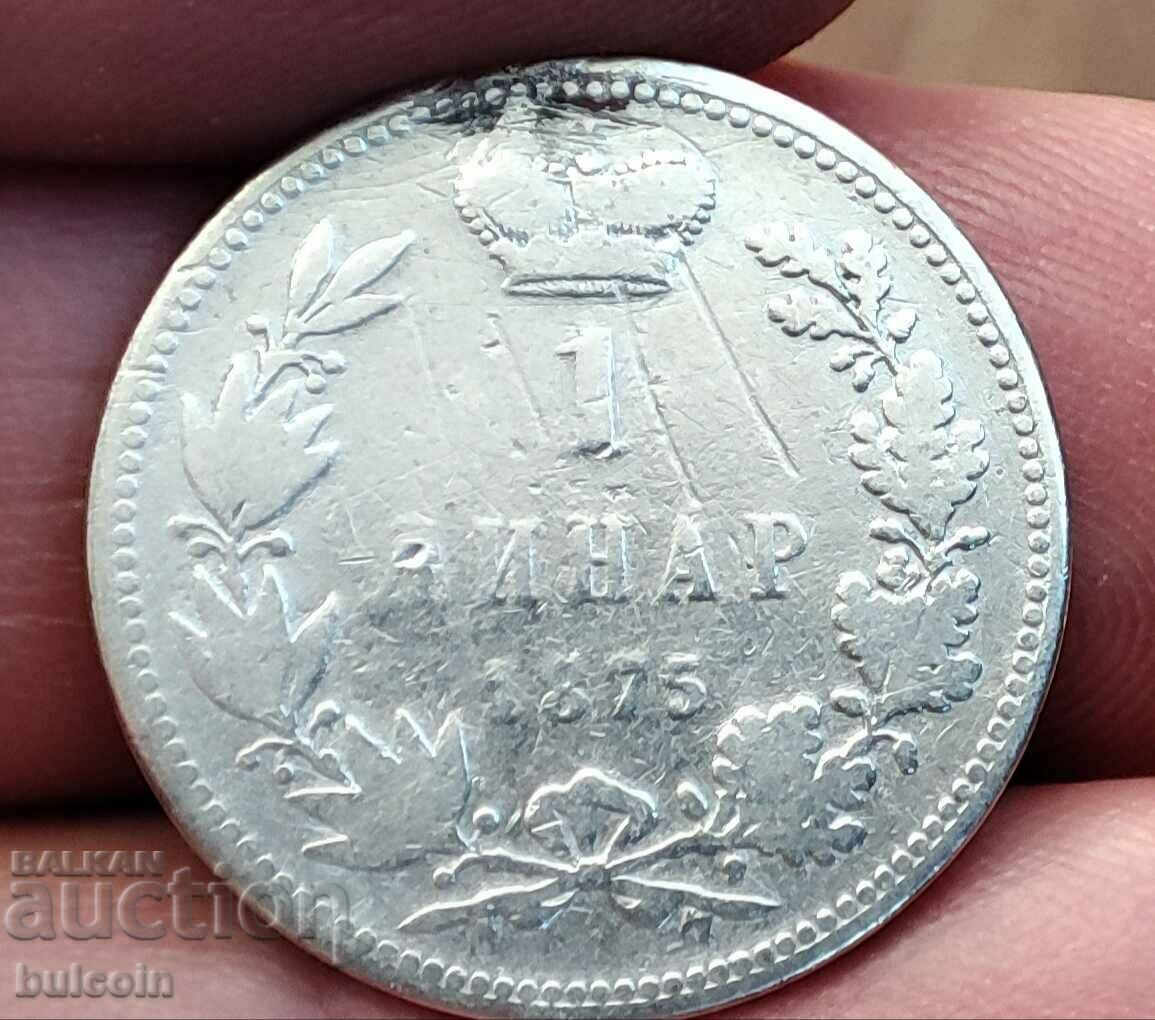 SERBIA RARE SILVER COIN 1 DINAR 1875/ PRINCE MILAN IV with price 39.99 BGN | € 20.45 SERBIA RARE SILVER COIN 1 DINAR 1875/ PRINCE MILAN IV with price 39.99 BGN | € 20.45