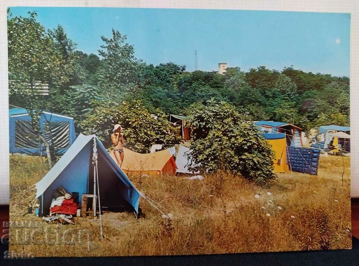 Картичка Къмпинг "Черноморец" 1980
