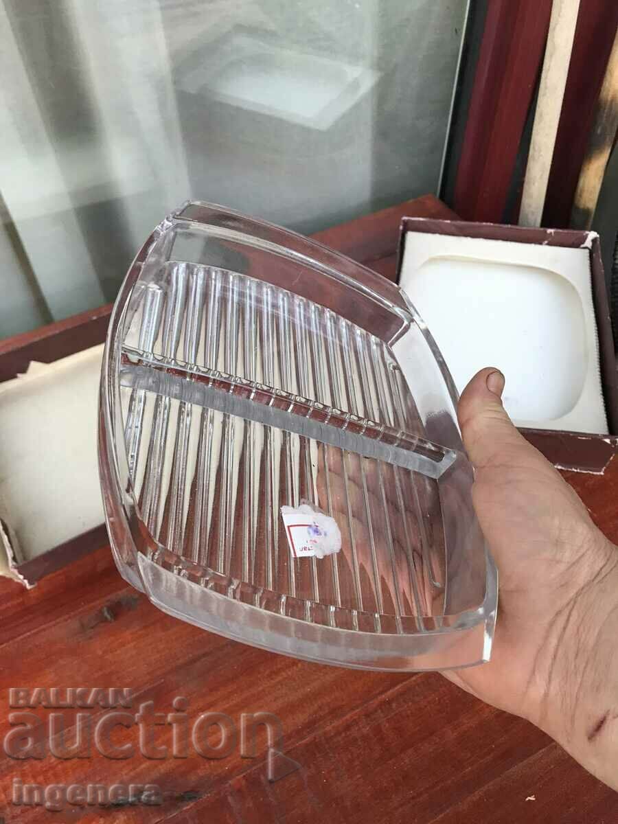 PLATO TRAY GLASS CRYSTAL NEW FROM SOCA with price 36.00 BGN | € 18.41 PLATO TRAY GLASS CRYSTAL NEW FROM SOCA with price 36.00 BGN | € 18.41