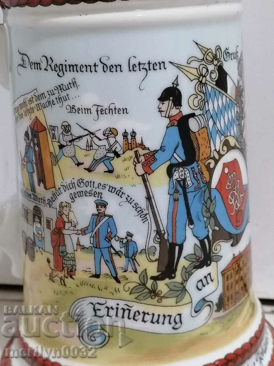 Delivery of German mug 1 liter ORIGINAL 1903-5 porcelain Delivery of German mug 1 liter ORIGINAL 1903-5 porcelain