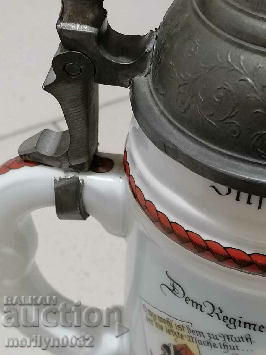 German mug 1 liter ORIGINAL 1903-5 porcelain - 6 German mug 1 liter ORIGINAL 1903-5 porcelain - 6