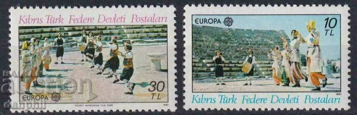 Cipru Turc 1981 Europa CEPT (**), serie curată nemarcată