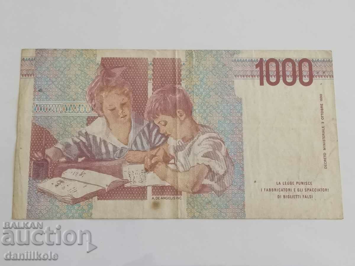 *$*Y*$* ITALY - 1000 LIRES 1990 *$*Y*$* - 7 *$*Y*$* ITALY - 1000 LIRES 1990 *$*Y*$* - 7