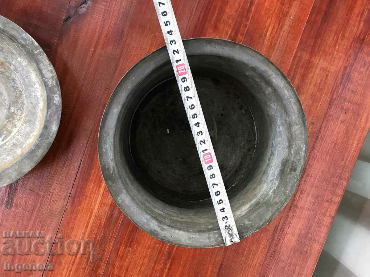 ANTIQUE DEEP COPPER POT POT - 6 ANTIQUE DEEP COPPER POT POT - 6