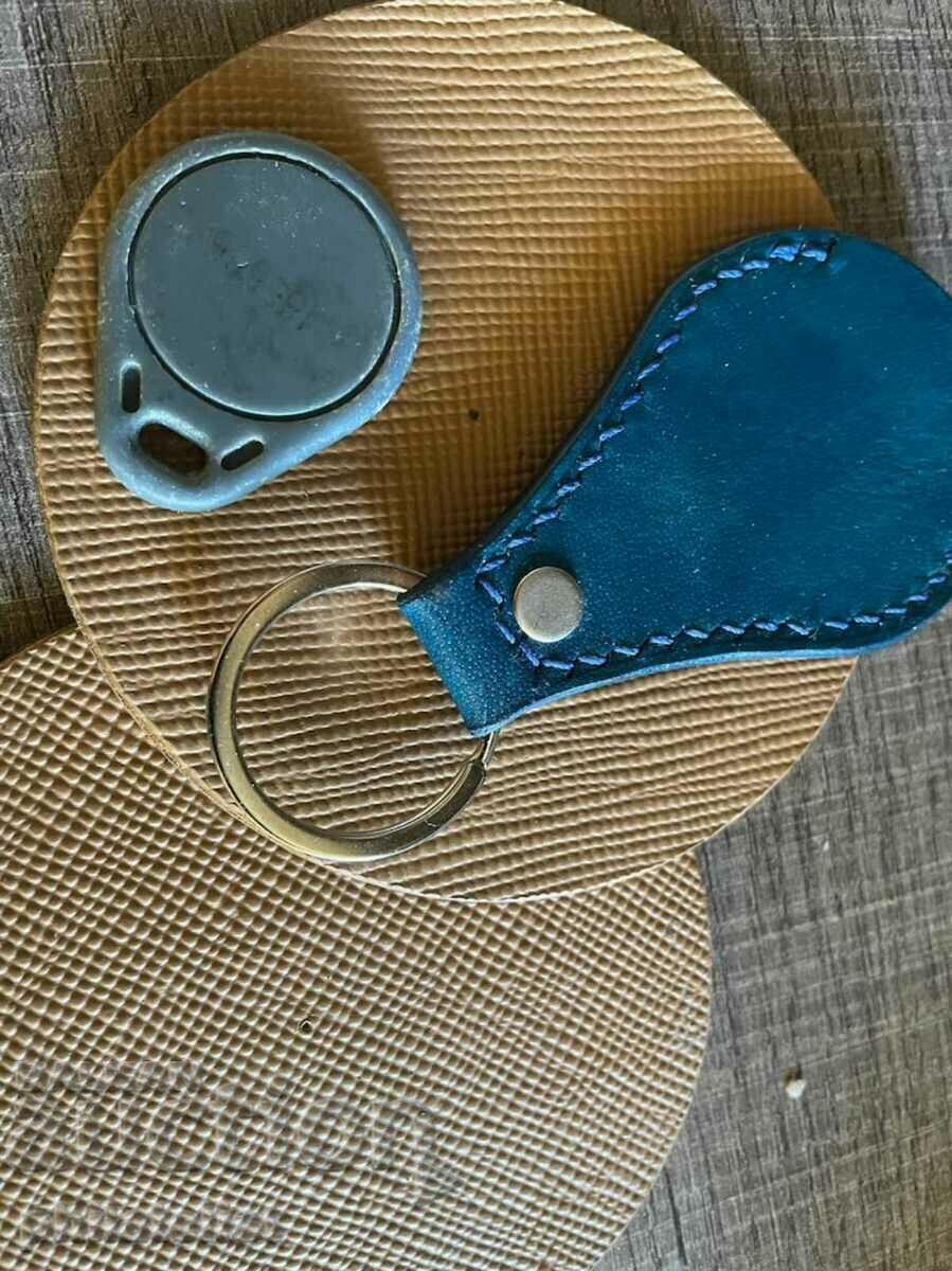 Leather key ring with a place for a chip, red with price 20.00 BGN | € 10.23 Leather key ring with a place for a chip, red with price 20.00 BGN | € 10.23