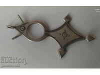 Unique Tuareg cross/talisman silver pendant