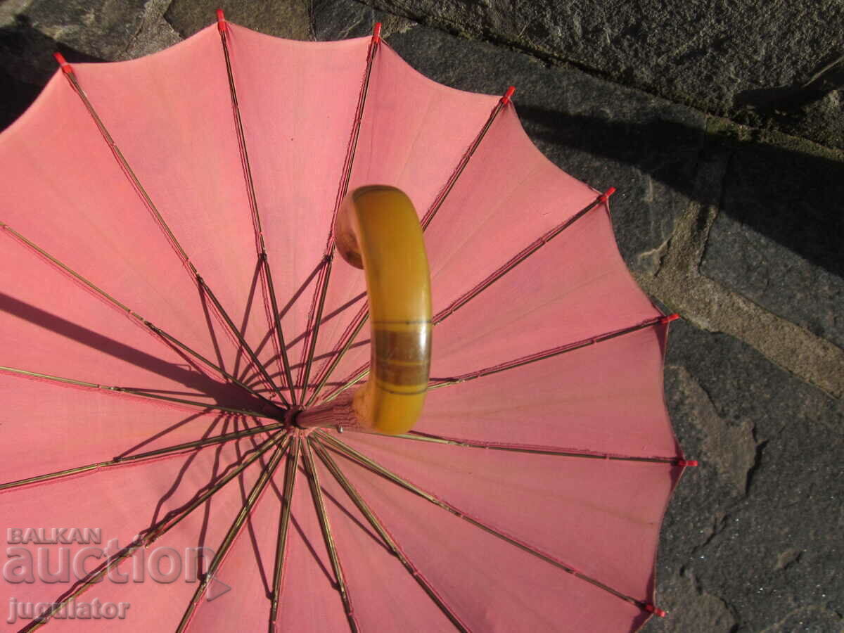 antique vintage 1930s old lady's umbrella - 5