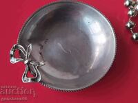 Antique silver saucer signed by XEIPOE