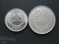 10 and 25 centimes 1976. Costa Rica