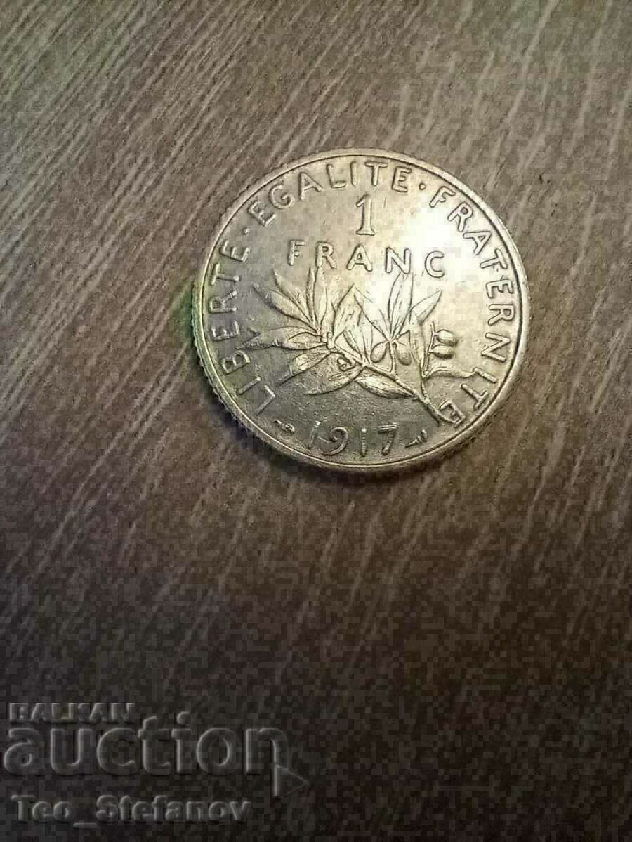 1 franc 1917 France XF silver with price 26.00 BGN | € 13.29 1 franc 1917 France XF silver with price 26.00 BGN | € 13.29