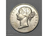 Сребърна монета 1 рупия 1840 Британска Индия