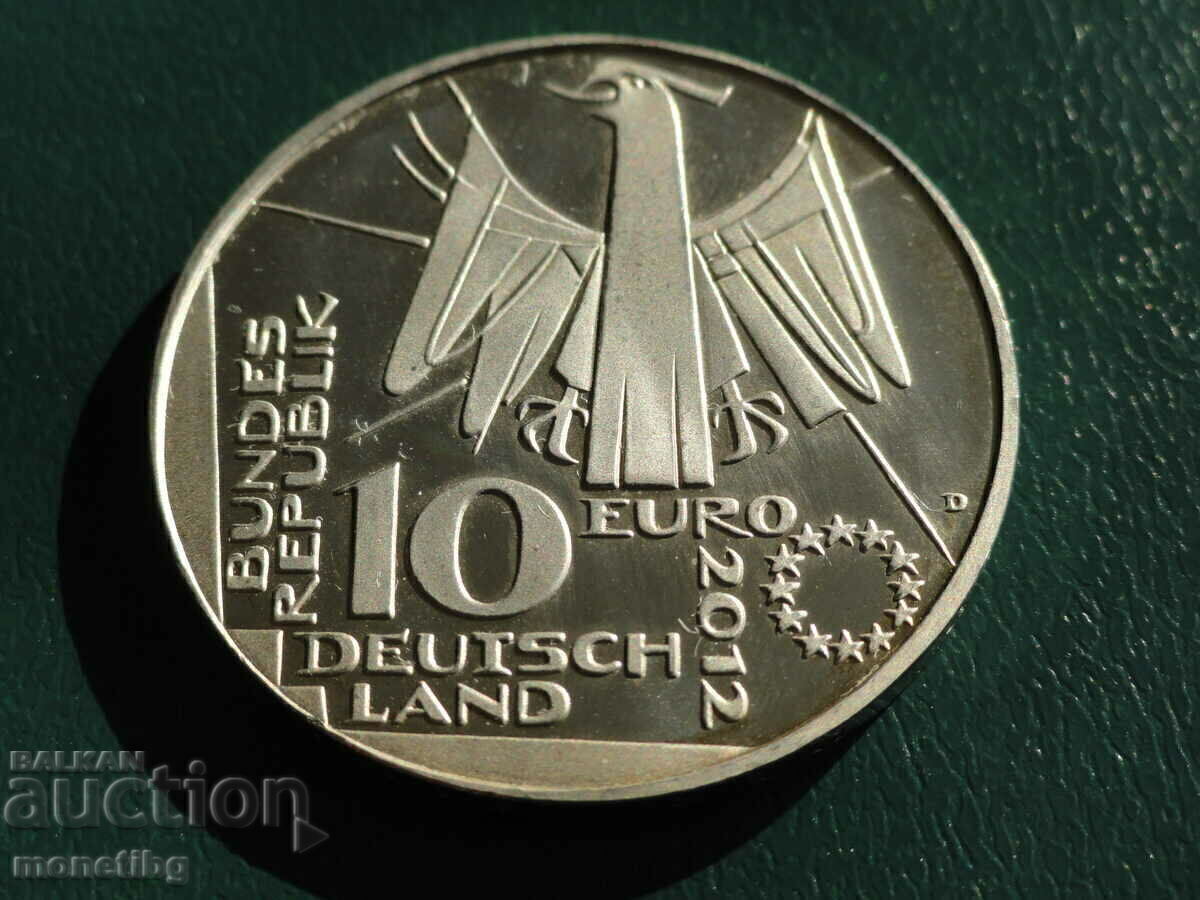 Германия 2012г. - 10 евро ''100г. национална библиотека" - 6