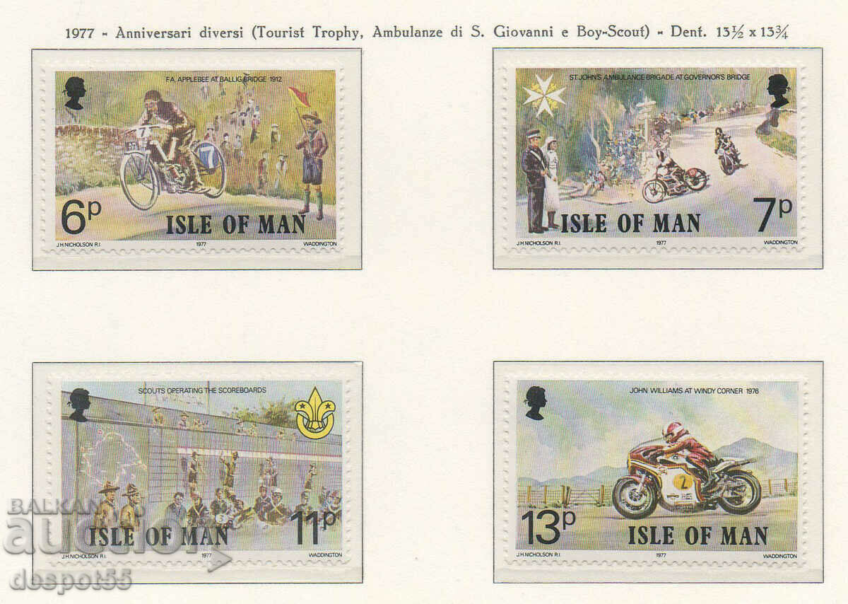1977. Isle of Man. 70 years of TT motorcycle racing.
